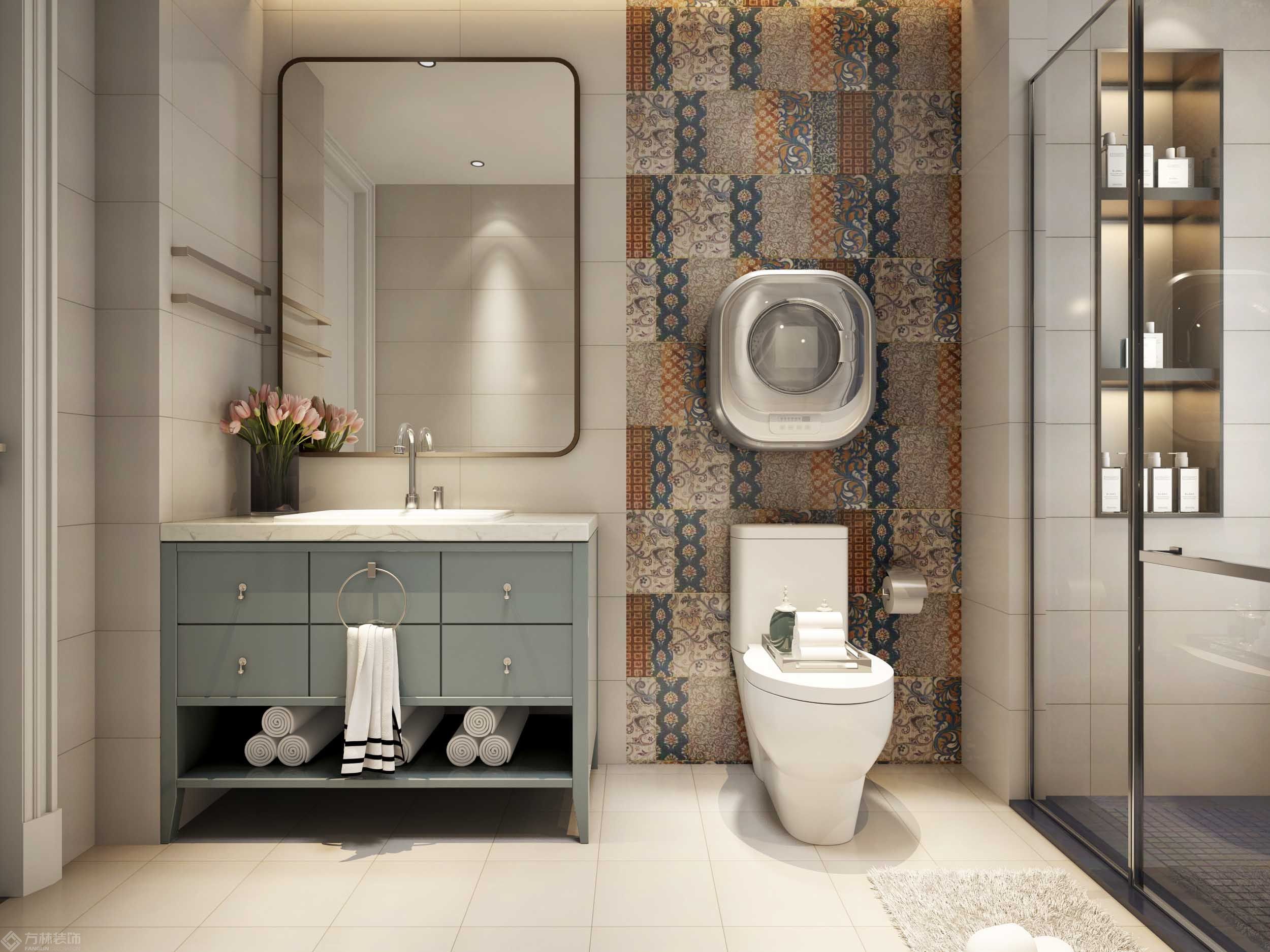 翠湖天地140㎡美式风格-方林装饰设计师杨丹推荐案例-家装案例-方林